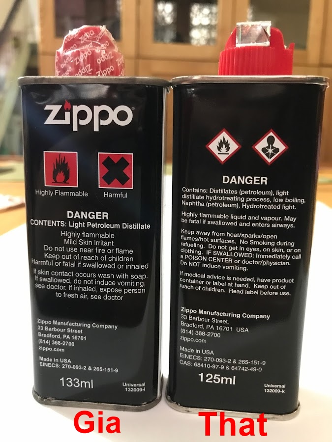 Vì sao nên sử dụng xăng chính hãng cho bật lửa Zippo?
